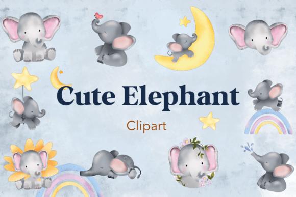 Cute Elephant Clipart Free Graphics and Freebies Review