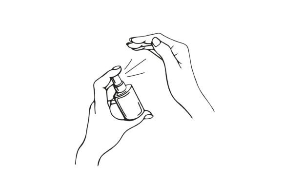 Disinfection of Hands: A Graphic Design Asset for Modern Branding and Print Projects