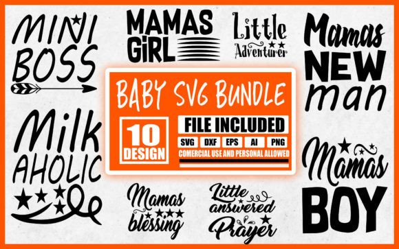 FREE Baby SVG Quotes Design Bundle: Graphics and Crafts for Editorial Use