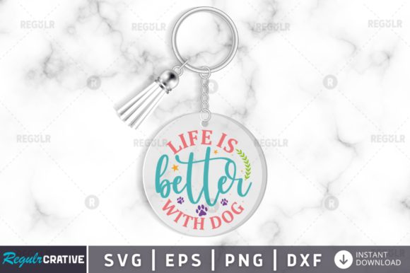 FREE Life is Better with Dog,Keychain Sv Graphics and Crafts Review