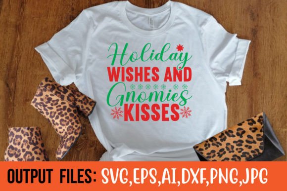 HOLIDAY WISHES and GNOMIES KISSES Graphics for Crafts