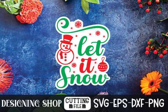 Let It Snow Sticker Graphics for Crafts & Content