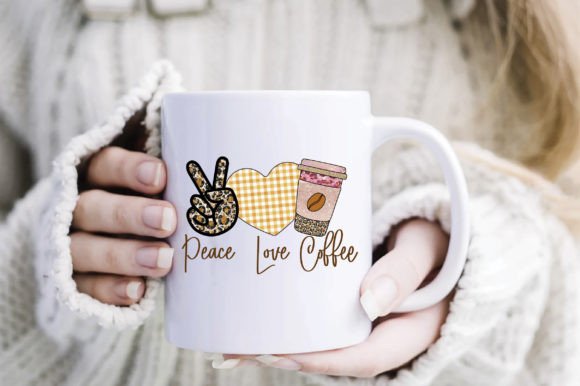 Peace Love Coffee Graphics for Crafts and Content