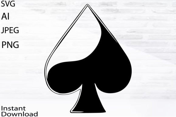 Suit of Spades Svg Png Jpg Ai Four Aces Graphics Freebies