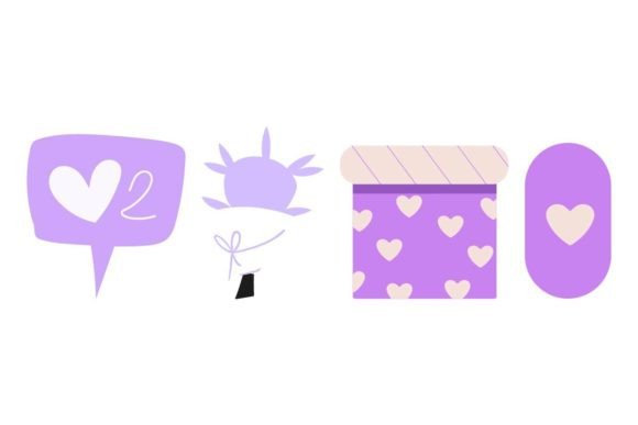 Valentines Purple Ornament Graphics and Freebies Review